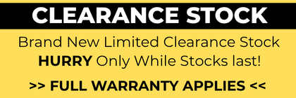 Clearance Stock - Brand new limited stock, hurry only while stocks last. Full warranty applies.